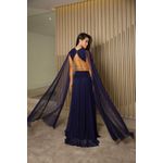 vestido Miranda azul marinho