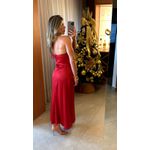 vestido midi Evelyn vermelho