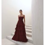 Vestido Hanna Plissado Marsala