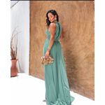 Vestido Romana Tule Verde Oliva