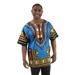 Bata Africana Dashiki Azul