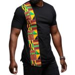 Camiseta Afro Masculina Barra Preta