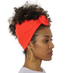 Turbante Africano Liso Laranja