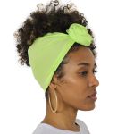 Turbante Africano Liso Verde Claro