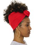 Turbante Africano Liso Vermelho