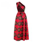 Vestido Africano Ankara Dashiki Vermelho Mandala