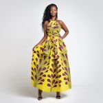 Vestido Longo Africano Ankara Amarelo