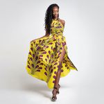 Vestido Longo Africano Ankara Amarelo