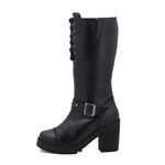 Bota Feminina Cano Alto Dorf Couro Preto 