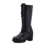 Bota Feminina Cano Alto Dorf Couro Preto 