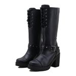 Bota Feminina Cano Alto Dorf Couro Preto 
