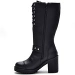 Bota Feminina Cano Alto Dorf Couro Preto 
