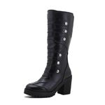 Bota Feminina Cano Alto Dorf Couro Preto 