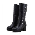 Bota Feminina Cano Alto Dorf Couro Preto 
