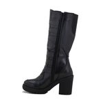 Bota Feminina Cano Alto Dorf Couro Preto 