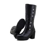 Bota Feminina Cano Alto Dorf Couro Preto 
