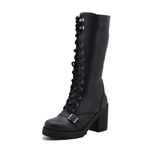 Bota Feminina Cano Alto Dorf Couro Preto 
