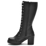 Bota Feminina Cano Alto Dorf Couro Preto 