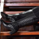 Bota Feminina Cano Alto Dorf Couro Preto