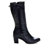 Bota Feminina Cano Alto Dorf Couro Preto