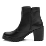 Bota Casual Feminina salto alto Dorf Couro Preto