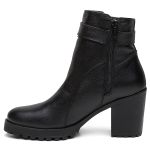 Bota Casual Feminina salto alto Dorf Couro Preto
