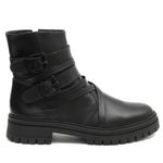 Bota Coturno Casual Feminina Dorf Couro Preto 