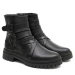 Bota Coturno Casual Feminina Dorf Couro Preto 
