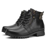 Bota Coturno Casual Feminina Dorf Couro Preto 