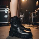 Bota Coturno Casual Feminina Dorf Couro Preto 