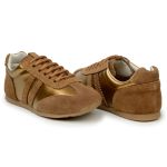 Tenis Feminino Casual Dorf Retro Couro Terra e Bronze