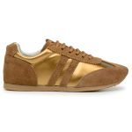 Tenis Feminino Casual Dorf Retro Couro Terra e Bronze