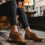 Tenis Feminino Casual Dorf Retro Couro Terra e Bronze