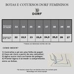 Bota Coturno Casual Feminina salto alto Dorf Couro Preto