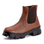Bota Coturno Feminina Couro Legitimo Mouro - REF: 10 