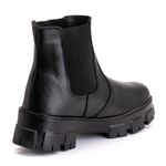 Bota Coturno Feminina Couro Legitimo Preto - REF: 10