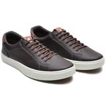 Sapatênis Casual Masculino Couro Sintetico Marrom- REF: 1001 