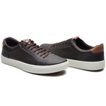 Sapatênis Casual Masculino Couro Sintetico Marrom- REF: 1001 