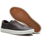 Sapatênis Casual Masculino Couro Sintetico Marrom- REF: 1001 