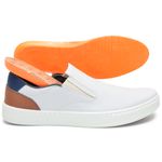 Sapatênis Casual Masculino Slip-On Couro Sintetico Cinza- REF: 1003 