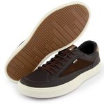 Sapatênis Casual Masculino Couro Sintetico Marrom- REF: 1005 