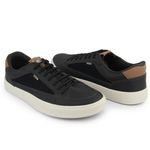 Sapatênis Casual Masculino Couro Sintetico Preto- REF: 1005 