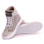 Tênis Sneaker Couro Sintético Cinza