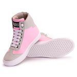 Tênis Sneaker Couro Sintético Rosa