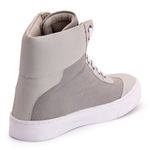 Tênis Sneaker Couro Sintético Cinza