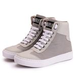 Tênis Sneaker Couro Sintético Cinza