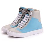 Tênis Sneaker Couro Sintético Azul