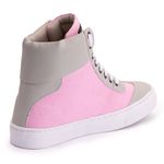 Tênis Sneaker Couro Sintético Rosa