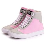 Tênis Sneaker Couro Sintético Rosa