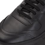 Sapatênis Casual Masculino Couro Legitimo Preto- REF: 60220